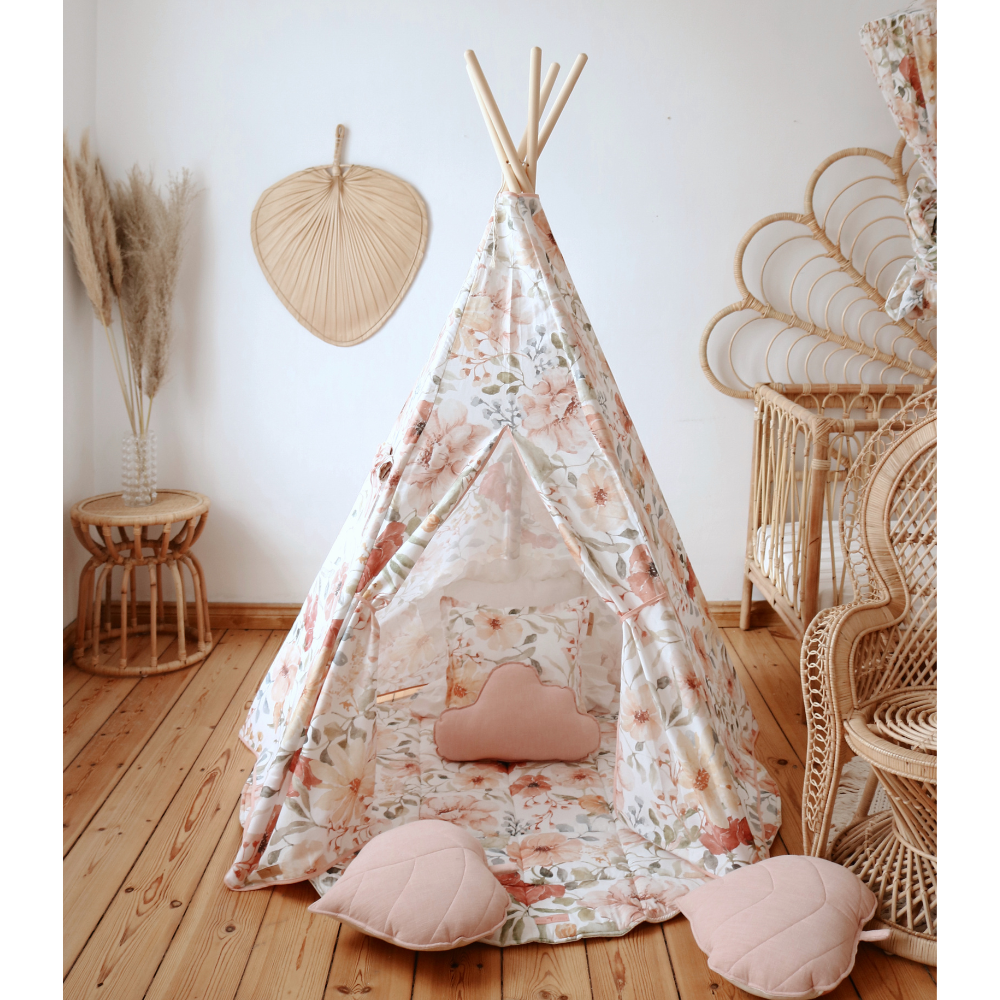 Vaikiška palapinė - Tipis - „Flower power“
