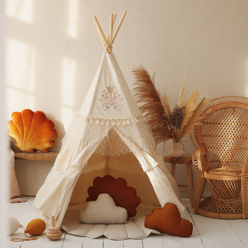 Vaikiška palapinė - Tipis - "Boho" stiliaus