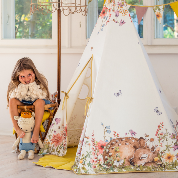 Vaikiška palapinė - Tipis - Laukinės gėlės