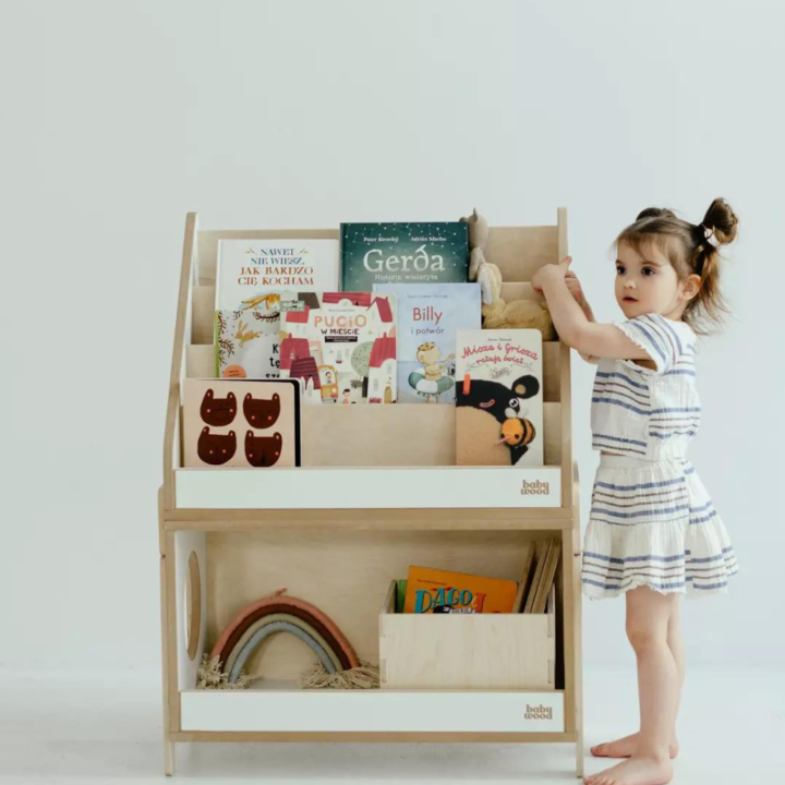 Atvira, modulinė montessori spintelė