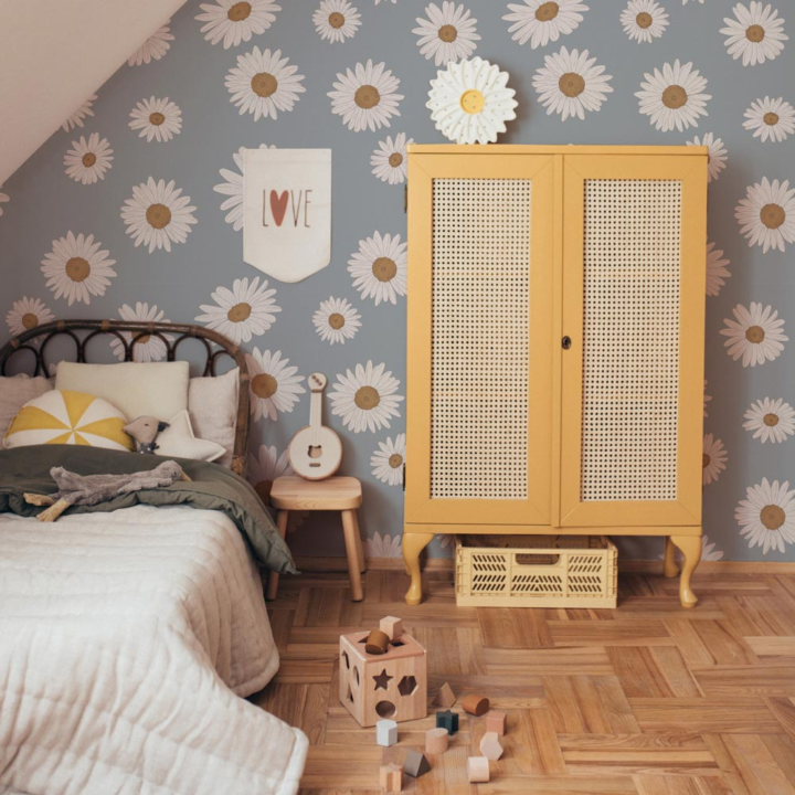 Tapetai SIMPLE Dangaus žydrumo ramunėlės