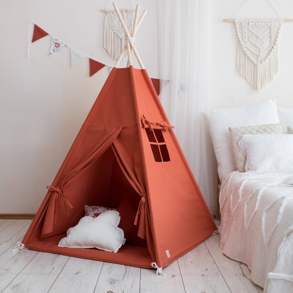 Vaikiška palapinė - Tipis „Terracotta“ spalvos