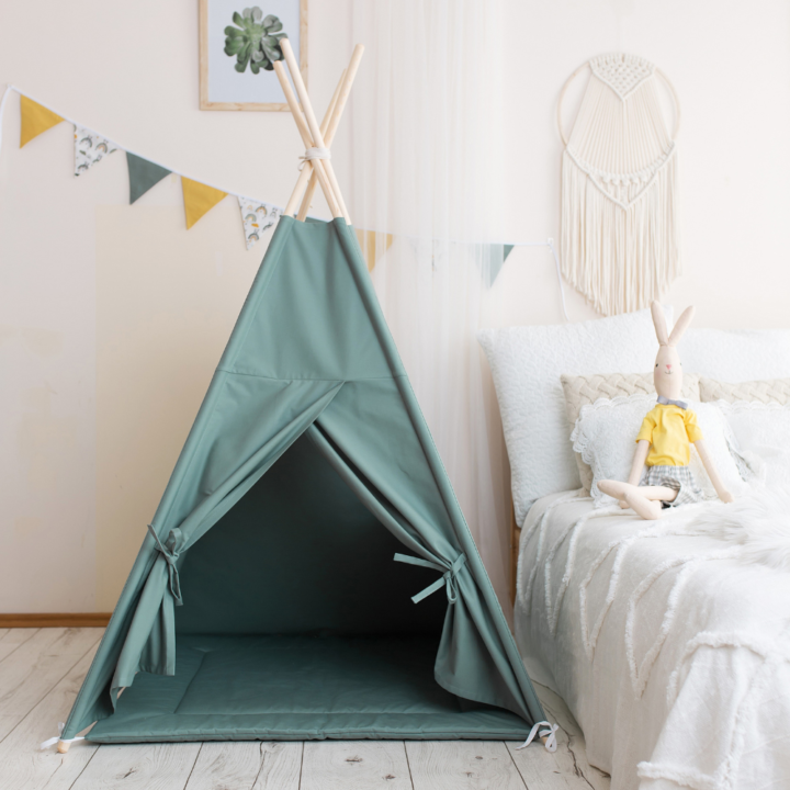 Vaikiška palapinė - Tipis šalavijo spalvos
