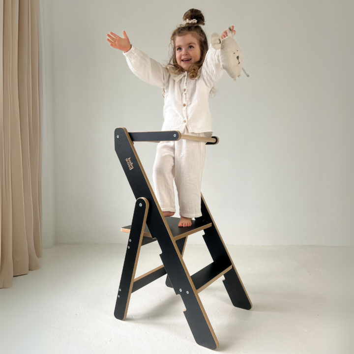 Sulankstomas montessori bokštelis SAULĖ (Juodas)
