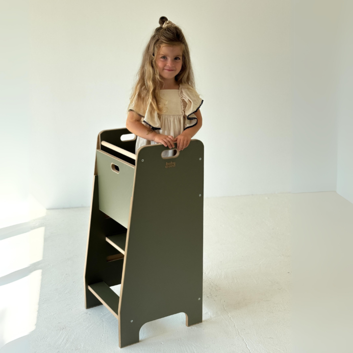 Montessori bokštelis su dvigubu sulaikymu IEVA - alyvuogių