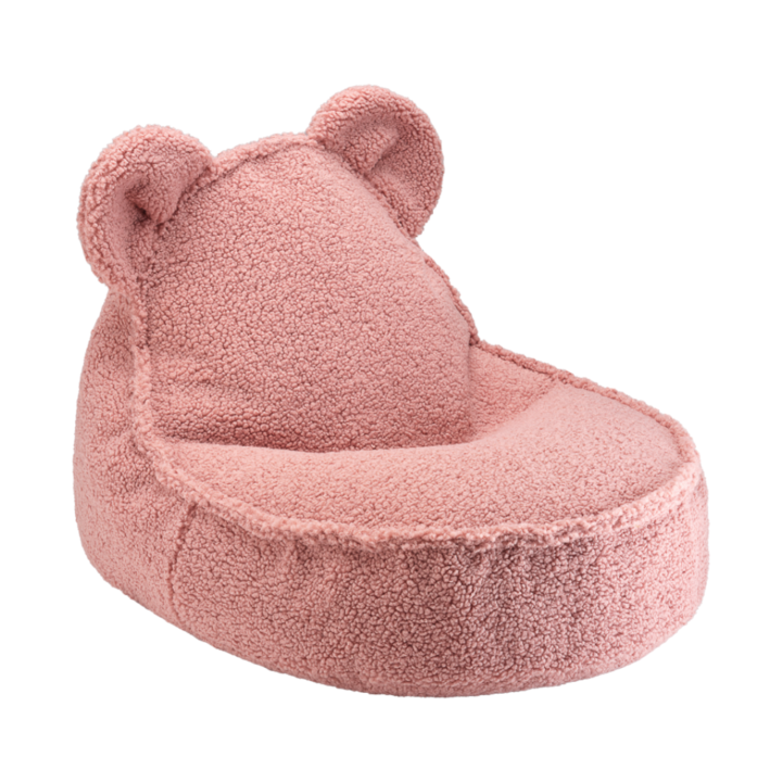 Rausvas teddy sėdmaišis meškinas