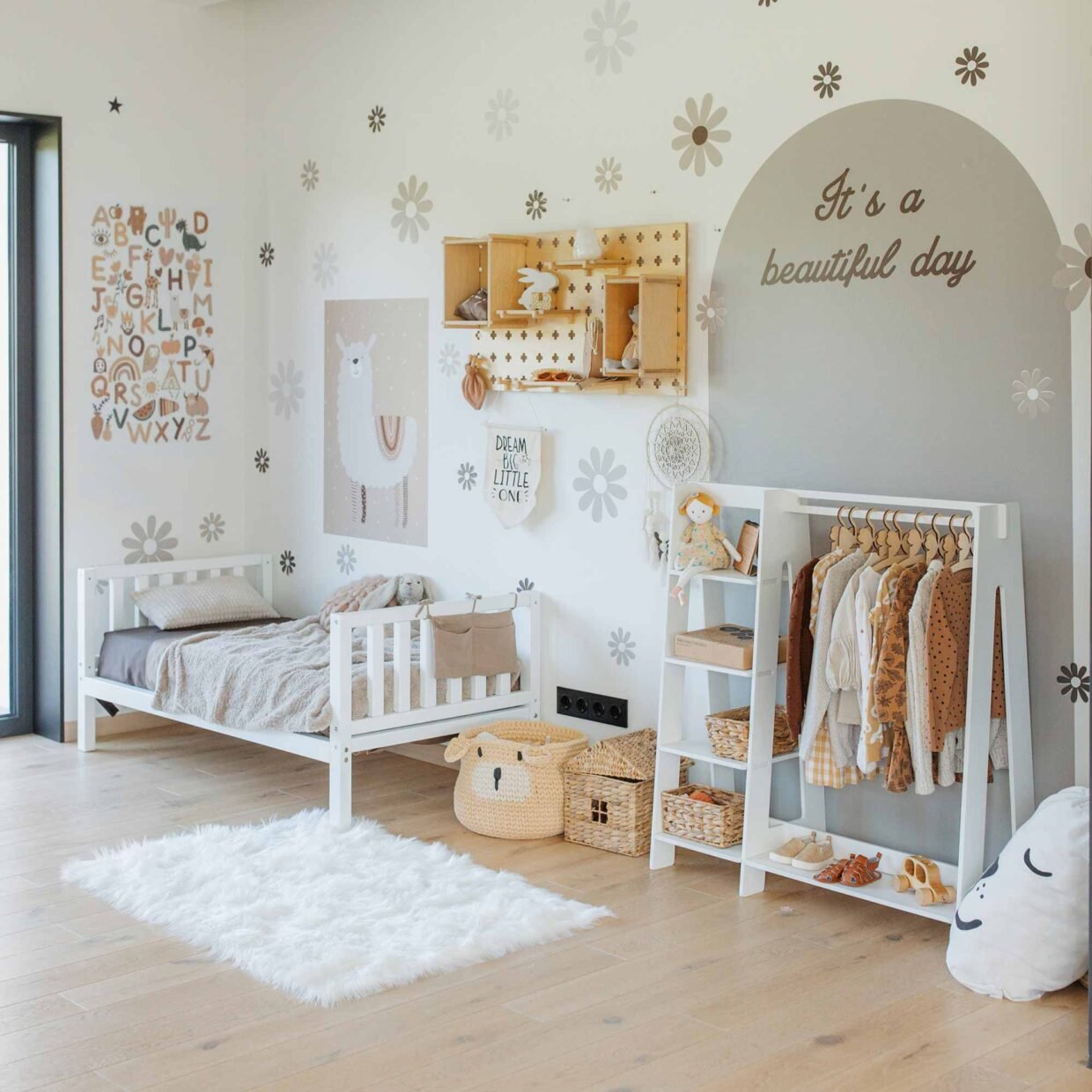 Montessori drabužių kabykla mažiesiems – savarankiškumo ir kūrybiškumo ugdymui! Patogi, funkcionali, stilinga, puikiai tinkanti vaiko kasdienybei.