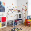 Montessori vaikiška lova namelis su apsaugomis
