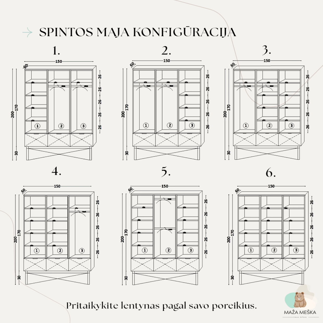 Vaikiška spinta MAJA