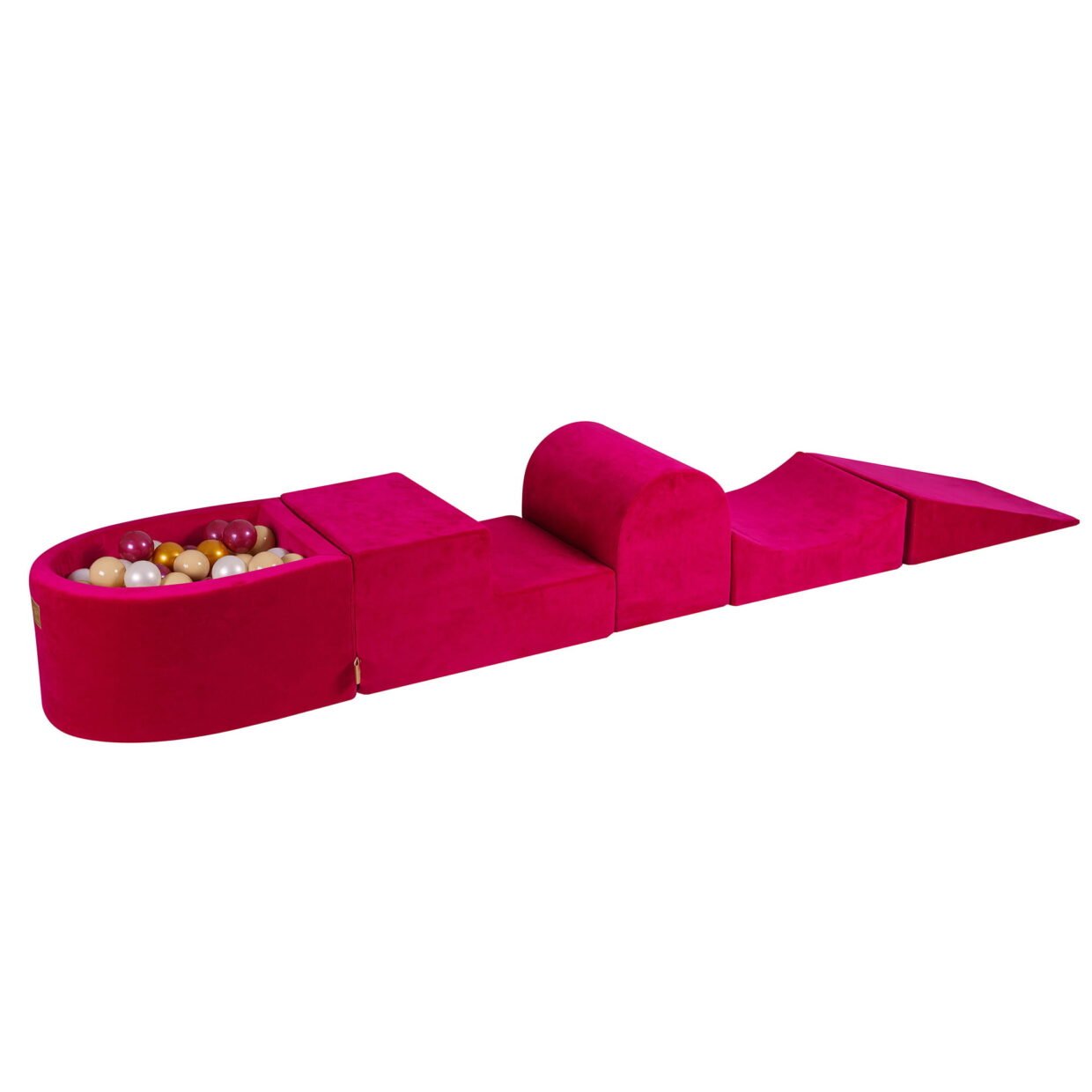 Magenta Aksominis Žaidimų Rinkinys su Mažu Kamuoliukų Baseinu