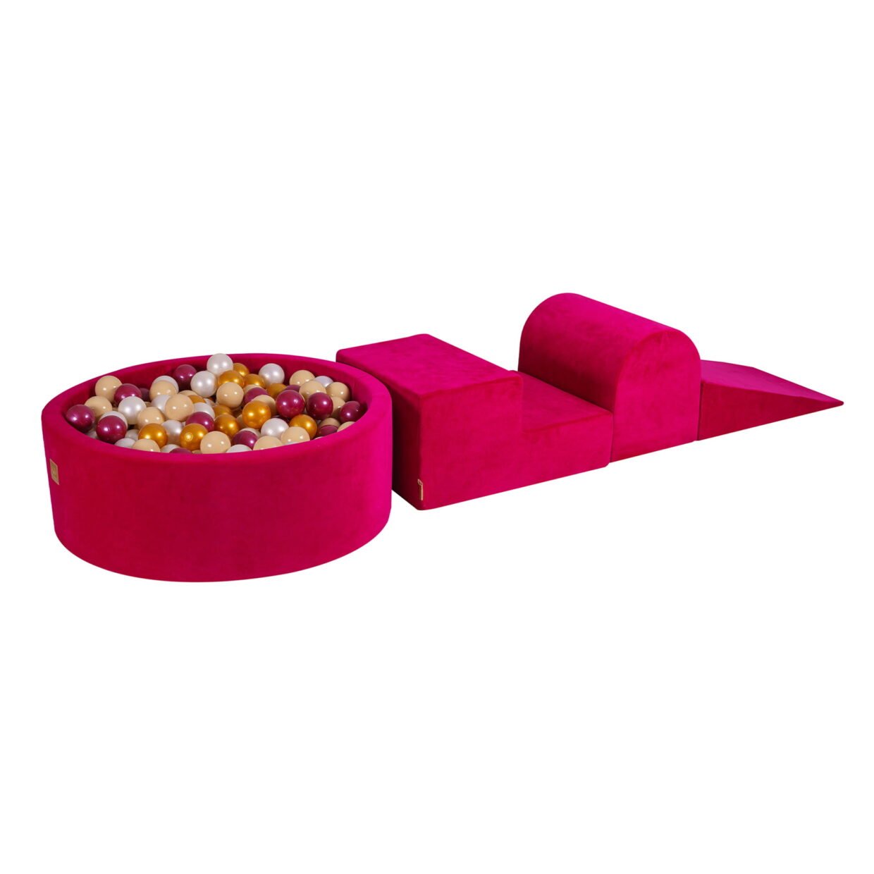 Aksominis Žaidimų Rinkinys su Kamuoliukų Baseinu Magenta