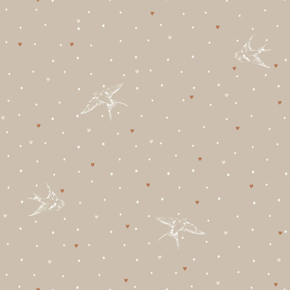 Tapetai SIMPLE Beige Kregždutės
