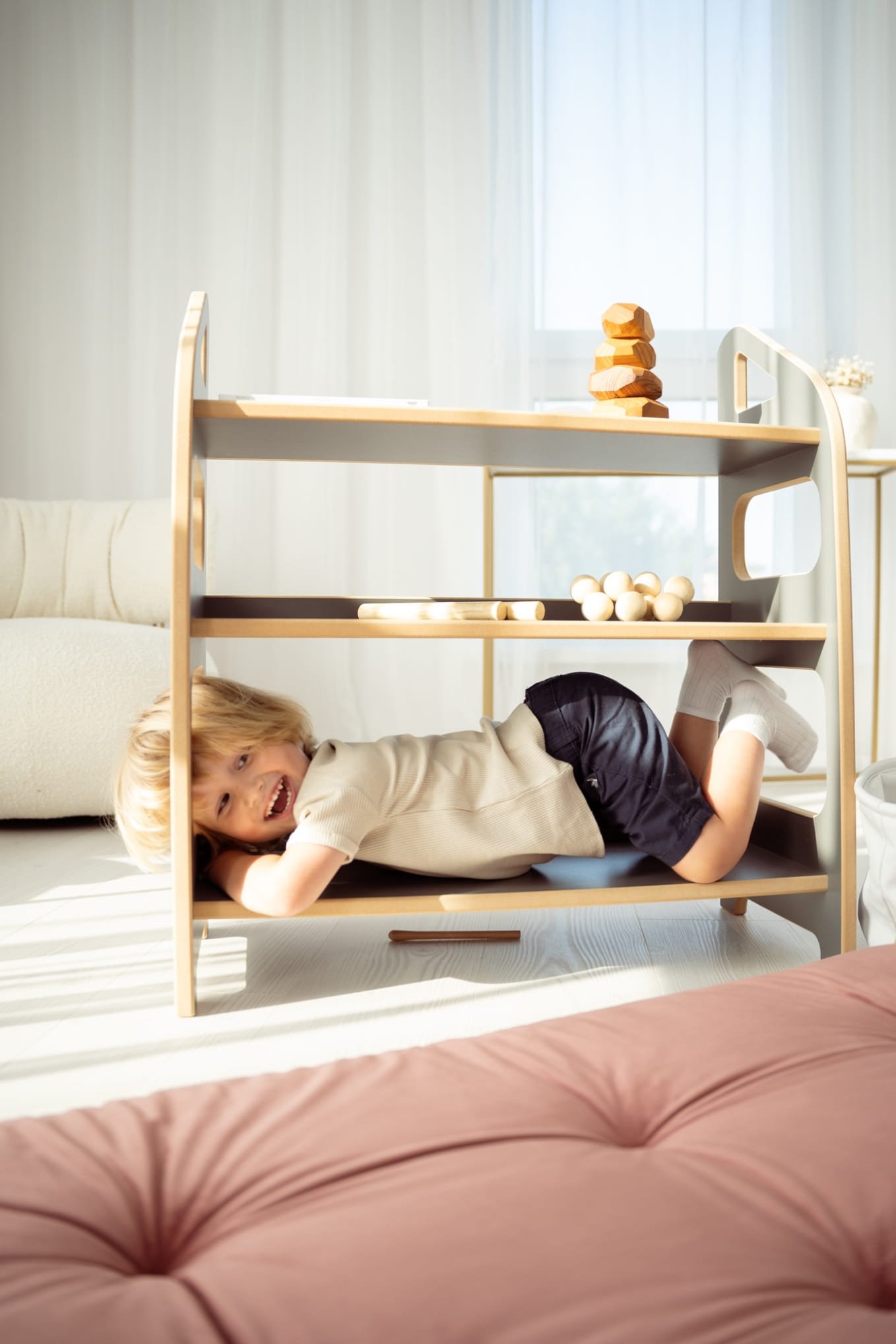 MAXI Montessori Lentynėlė Pilka