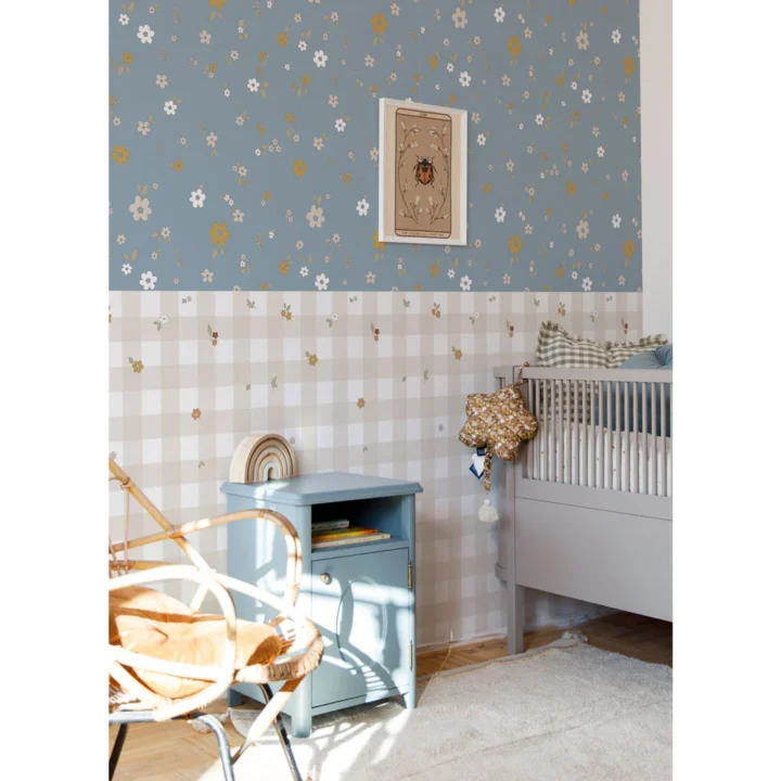 Tapetai SPRING Boho pieva ir langeliai