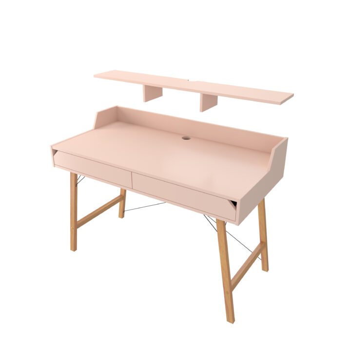 LOTĖ Rausva Rašomo Stalo Lentynėlė