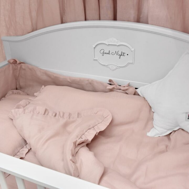 Lino Patalynė su raukiniais Rausva 140x200