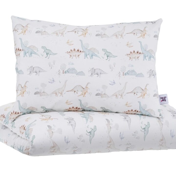 Vaikų Patalynės komplektas DINOZAURAI medvilnė 140x200
