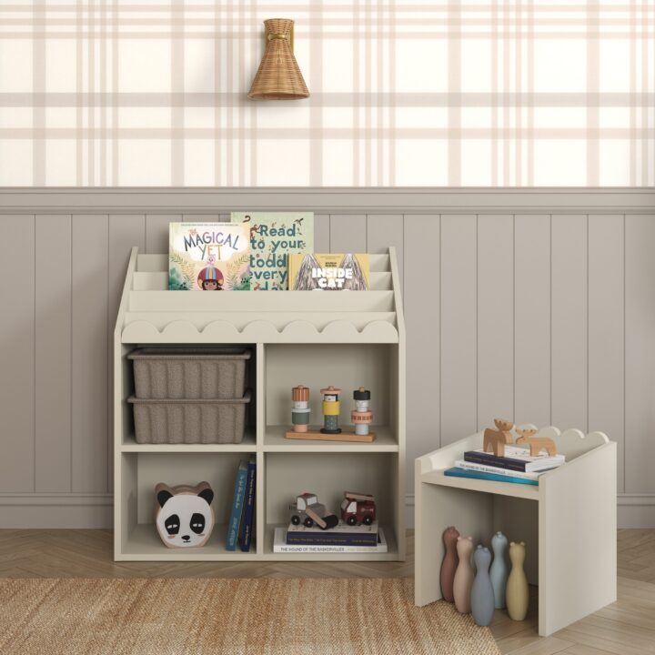 Montessori Spintelė KNYGŲ KAMPELIS Latte spalvos
