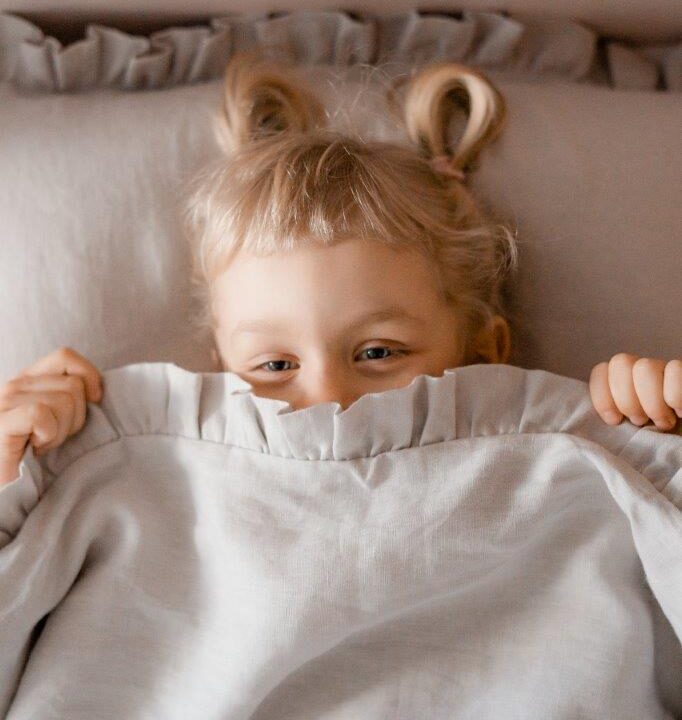 Lino Patalynė su raukiniais Pilka 100x135