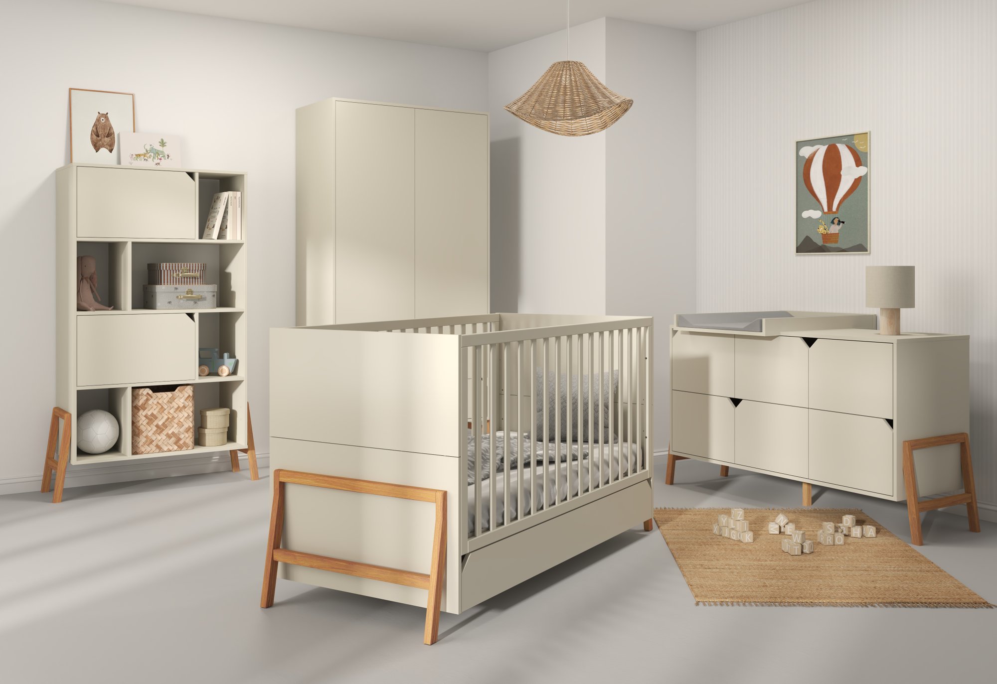 LOTĖ Latte Kūdikio Lovelė 70x140 su Stalčium
