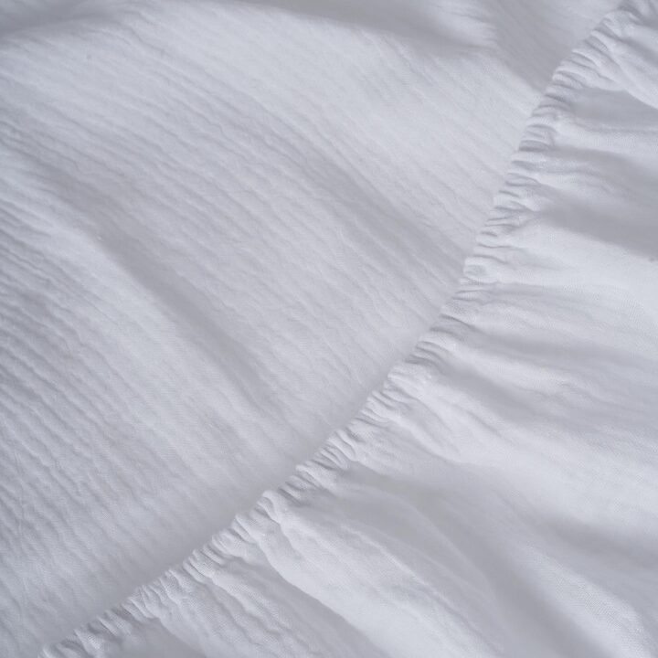 Sniego Baltumo Muslino Lovos Paklodė 80x160