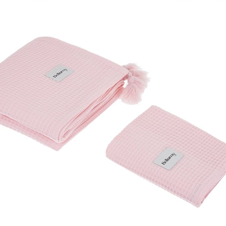 Pagalvėlė ir Lovatiesė Rausva 100x180