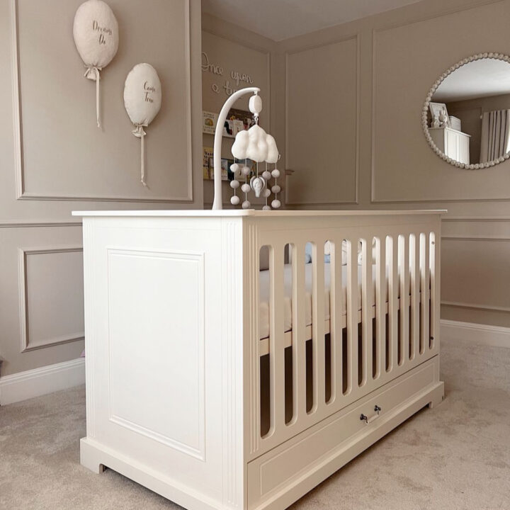 IDĖ Elegantiška Balta Kūdikio Lovytė 70x140