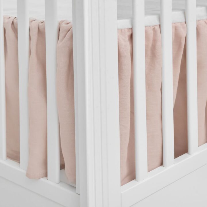 Lino Klostės Užtiesalas Lovytei Rausvas