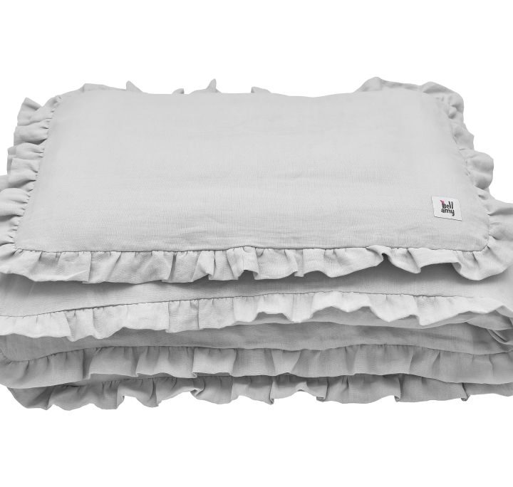 Lino Patalynė su užpilu Pilka 80x100