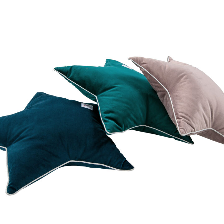 Aksomo Pagalvėlė ŽVAIGŽDUTĖ Pilka