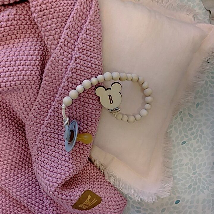 Kūdikio medvilninis ryžių pynimo pledas Rožinis