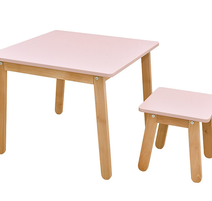 Vaikiškas Stalas MEDINUKAS Flamingo Spalvos