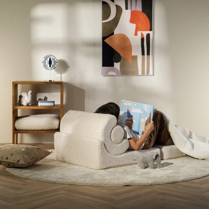 Vaikiška Balta Teddy Kėdė-Gultas FLIPSTER