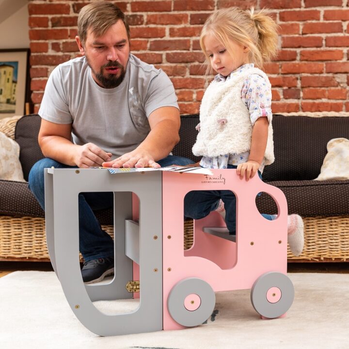 Montessori Virtuvės Bokštelis / Staliukas MAŠINĖLĖ