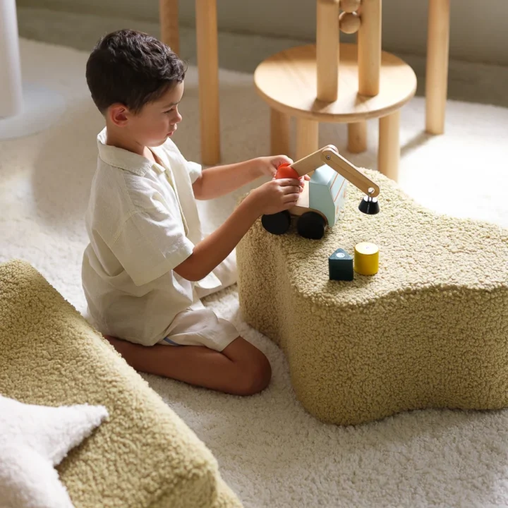 Vaikiškas Matcha Spalvos Tedžio Pufas DEBESĖLIS