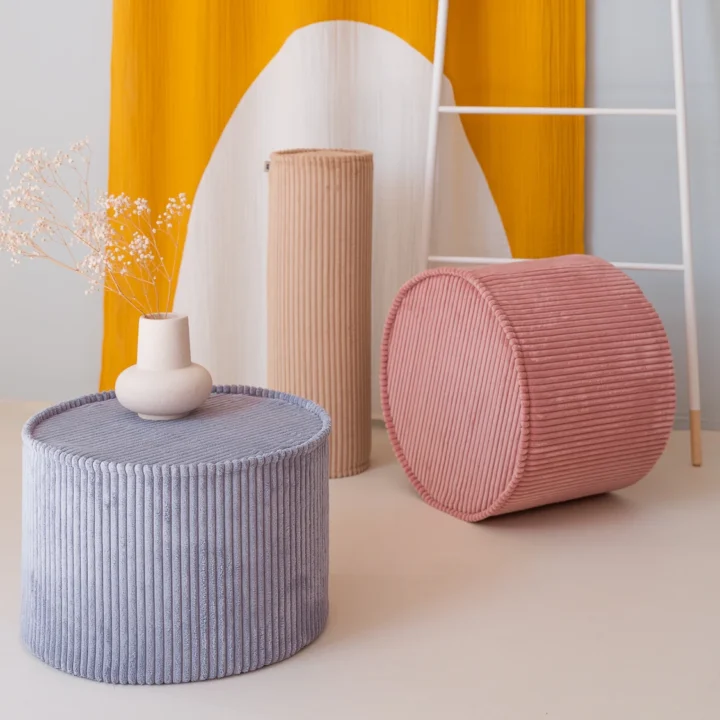 Vaikiškas Braškių Spalvos Pufas