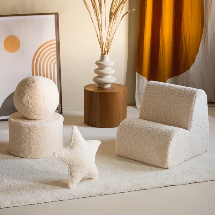 Vaikiškas Baltas Tedžio Pufas