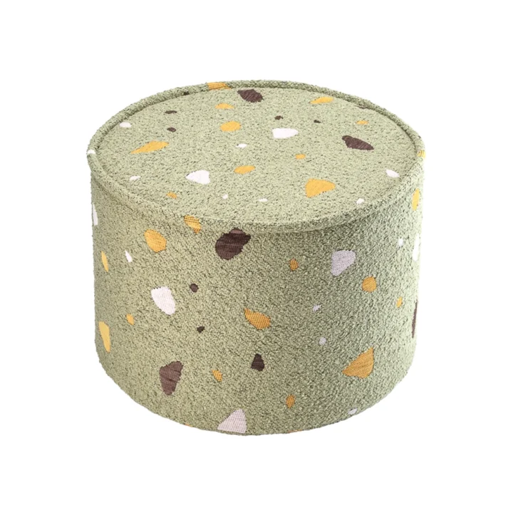 Vaikiškas Terrazzo Rašto Žalias Pufas