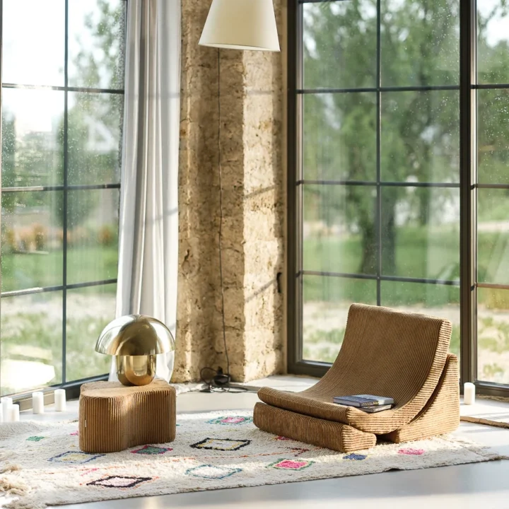 Vaikiškas Šokolado Spalvos Pufas DEBESĖLIS