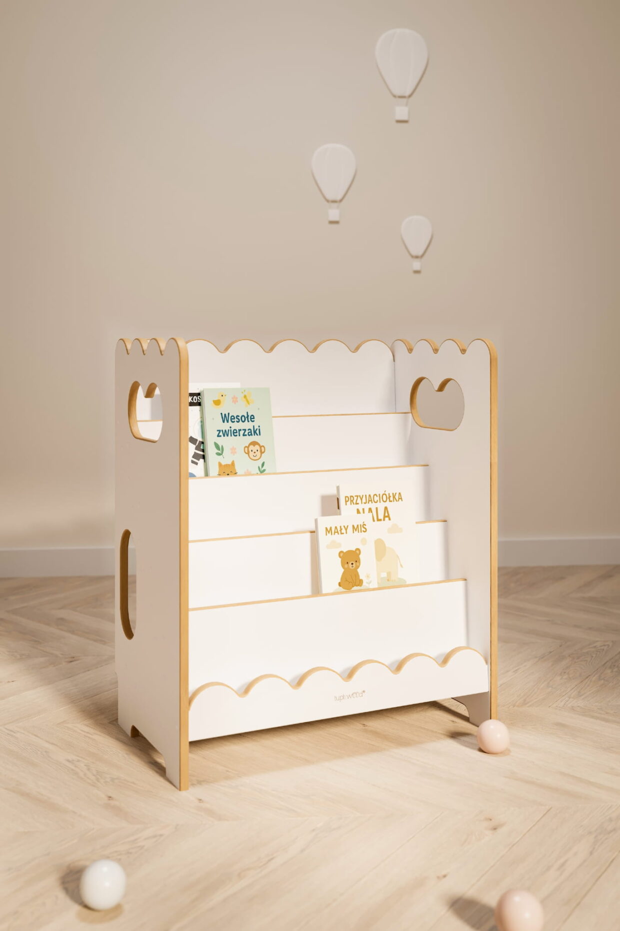 Balta Mini Montessori knygų lentyna BUBBLE - Image 2