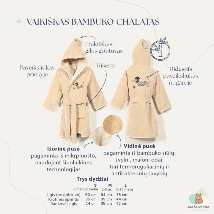 Vaikiškas Chalatas MEŠKUTIS