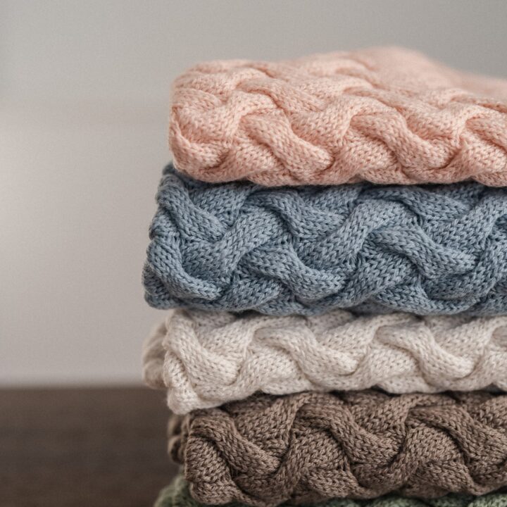 Vaikiškas Pledas Merino Vilnos 100% MĖLYNAS