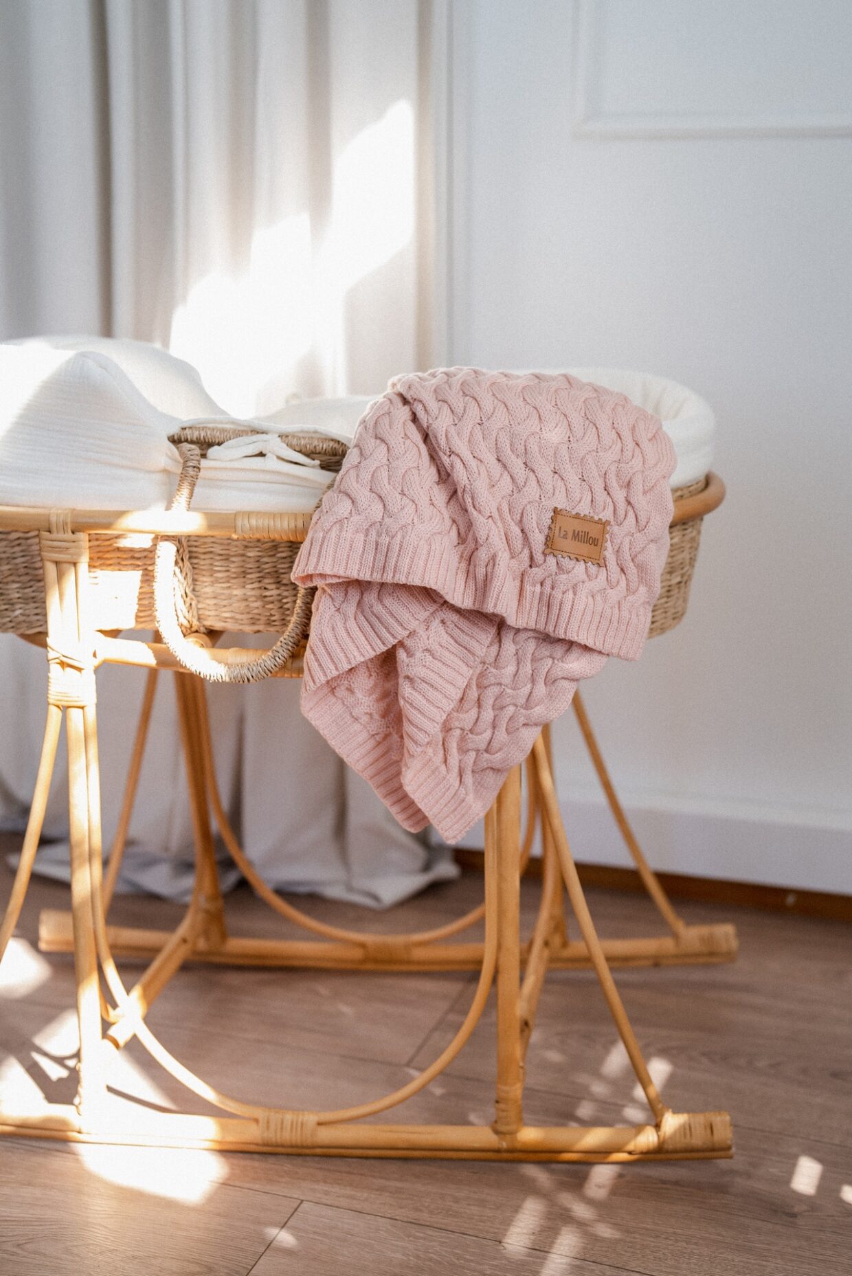 Vaikiškas Pledas Merino Vilnos 100% RAUSVAS