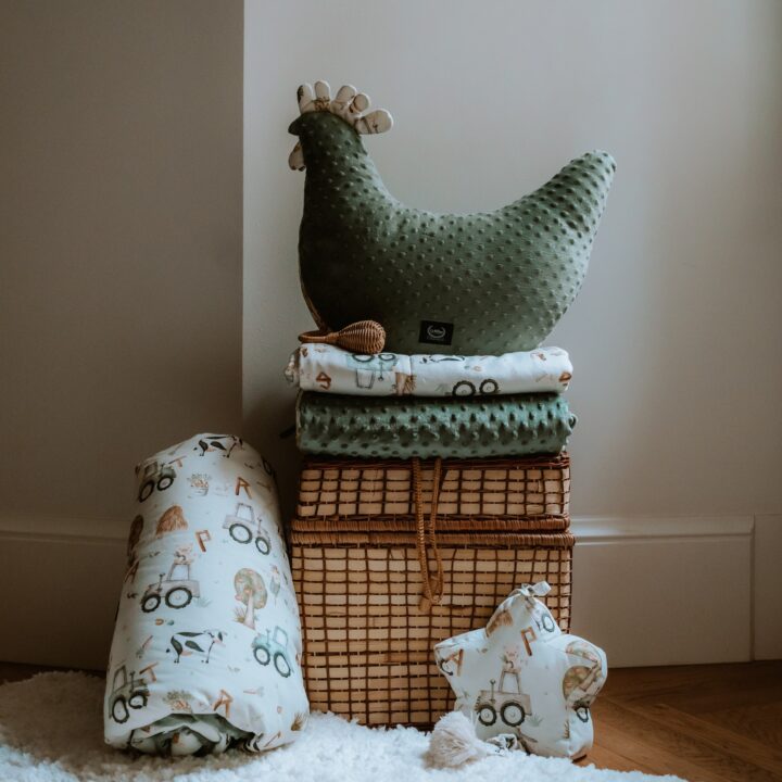 Bambukinis Naujagimio Vystyklas iš Muslino ABC FERMA