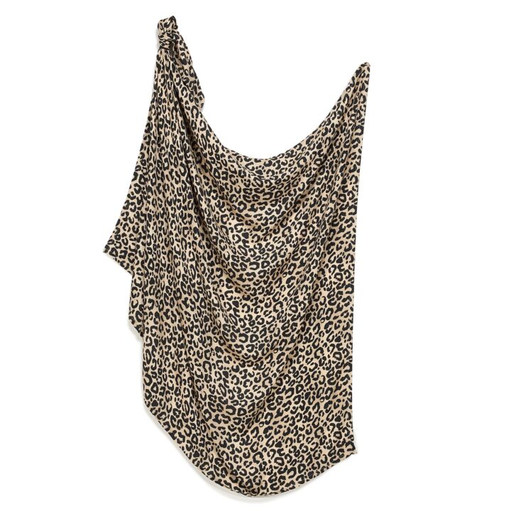 Bambukinis Naujagimio Vystyklas iš Muslino ŠVIESUS LEOPARDAS