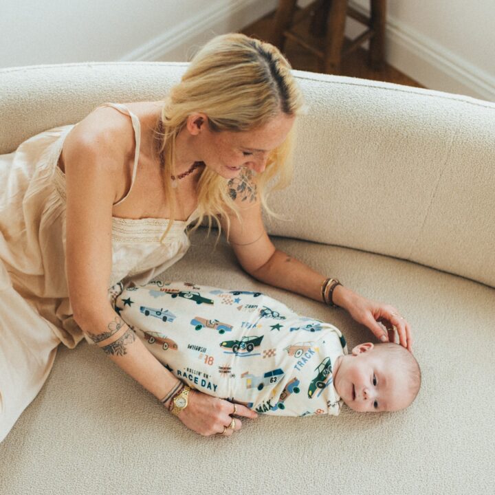 Bambukinis Naujagimio Vystyklas LENKTYNĖS