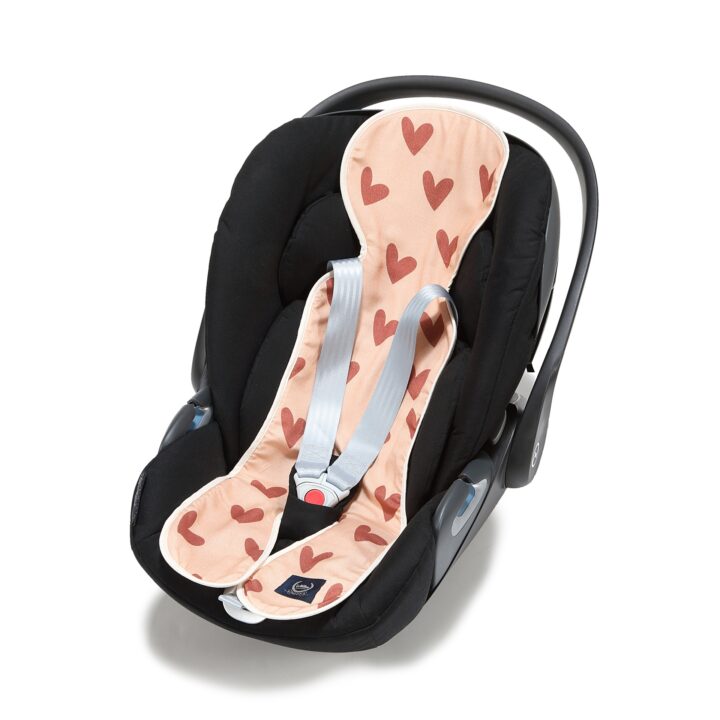 Automobilinės Kėdutės Pagalvėlė RAUSVOS ŠIRDELĖS