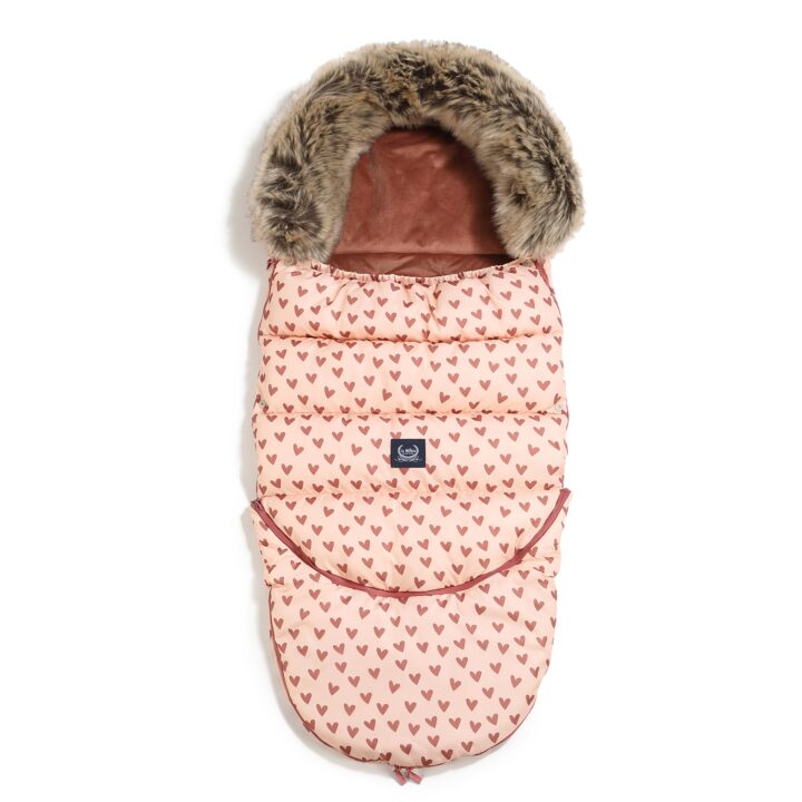 Kūdikių miegmaišis vežimėliui Combo RAUSVOS ŠIRDELĖS