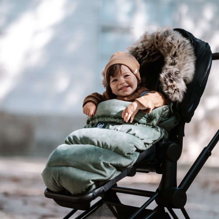 Universalus kūdikių miegmaišis vežimėliui KHAKI SPALVOS