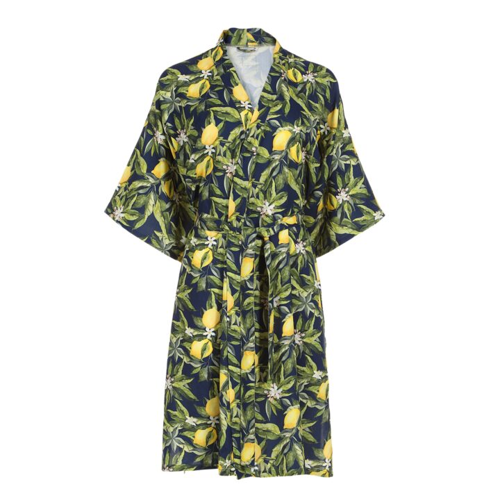 Bambukinis Moteriškas Kimono TAMSIOS CITRINOS